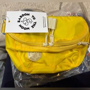 Baboon to the Moon Yellow Crossbody Bag